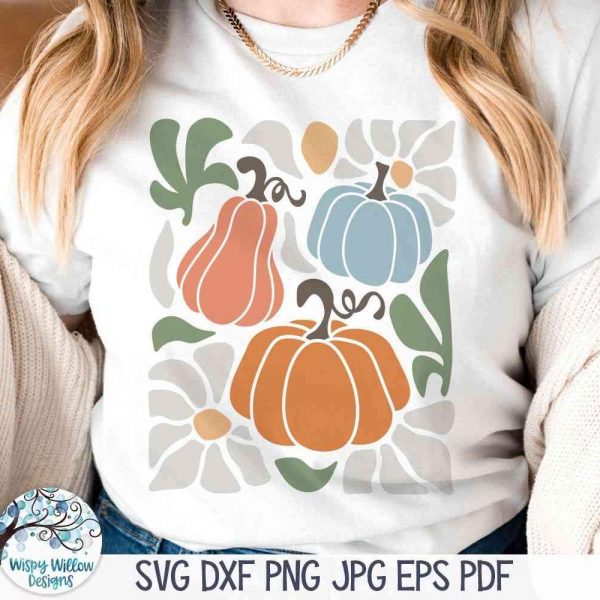 Vintage Pumpkin SVG Abstract PNG for Cricut Fall Shirt Halloween