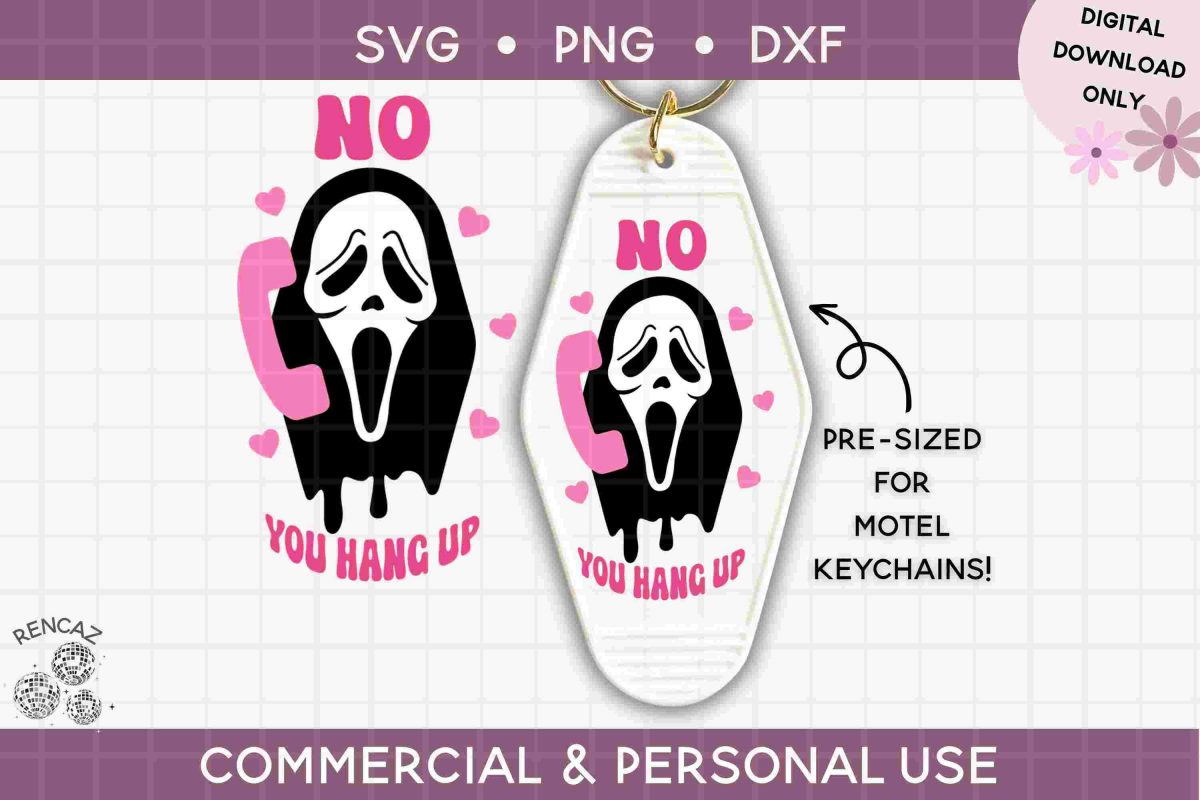 Vintage Retro Halloween Keychain SVG for Cricut Silhouette Horror