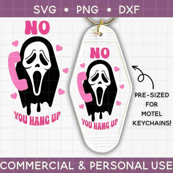 Vintage Retro Halloween Keychain SVG for Cricut Silhouette Horror