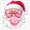 Vintage Santa Christmas Bubble PNG for Festive Xmas Sublimation Design