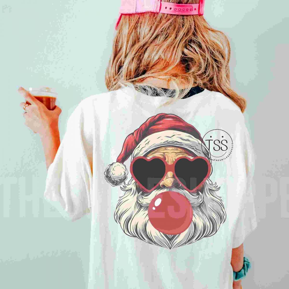 Vintage Santa Christmas SVG Bubble Blowing Design Download