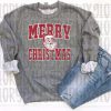 Vintage Santa Merry Christmas SVG Digital Download Red White Varsity