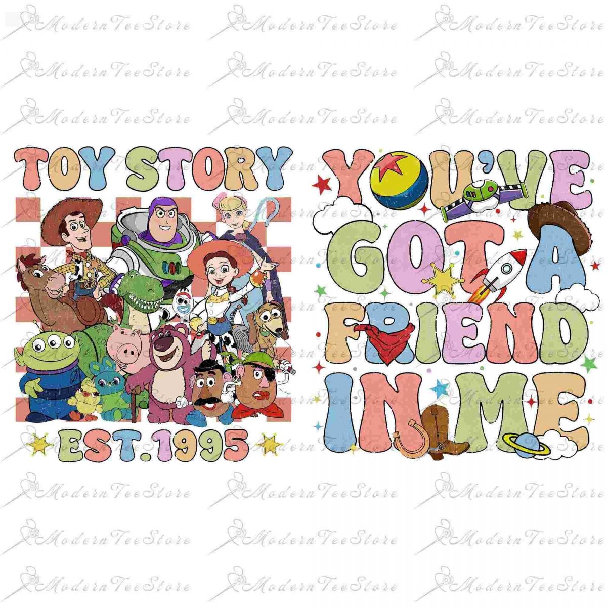 Vintage Toy Story 95 Bundle Friend Squad Family Vacation SVGs