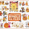 Vintage Yellow Bear Halloween Bundle PNG Winnie The Pooh Halloween