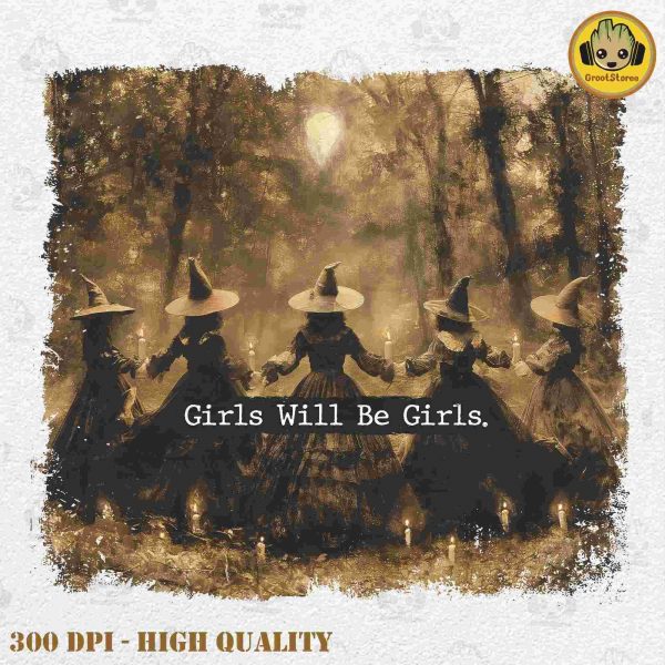 Witchy Girls SVG Funny Halloween Women Png Witch Vibes Digital File