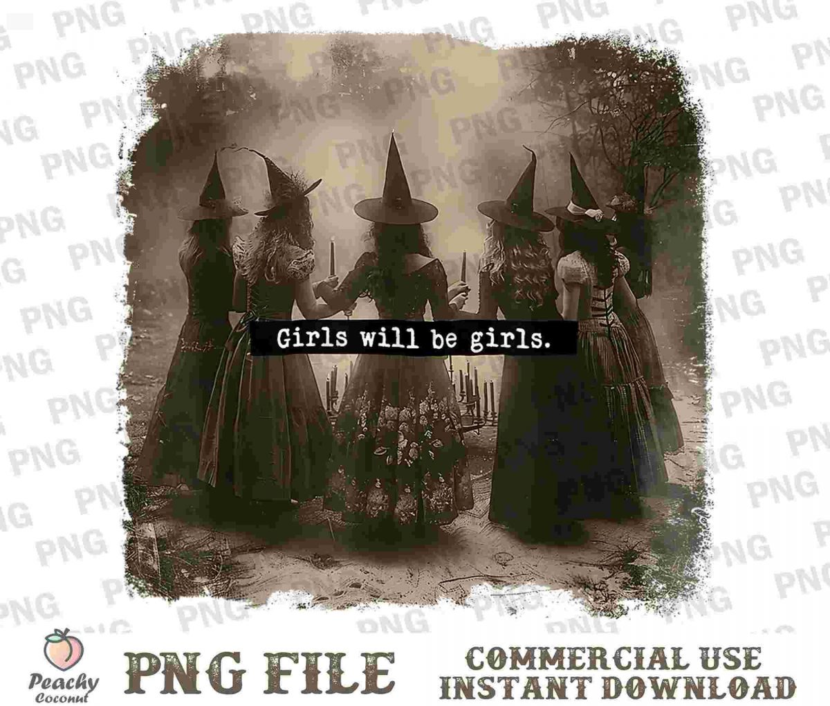 Witchy Girls SVG PNG Funny Halloween Women Witchy Vibes Gift for Her