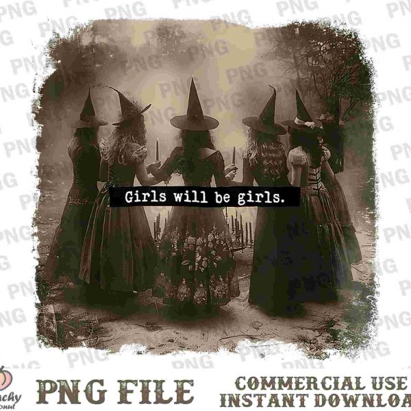 Witchy Girls SVG PNG Funny Halloween Women Witchy Vibes Gift for Her