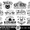 Witchy Halloween Kitchen SVG Bundle