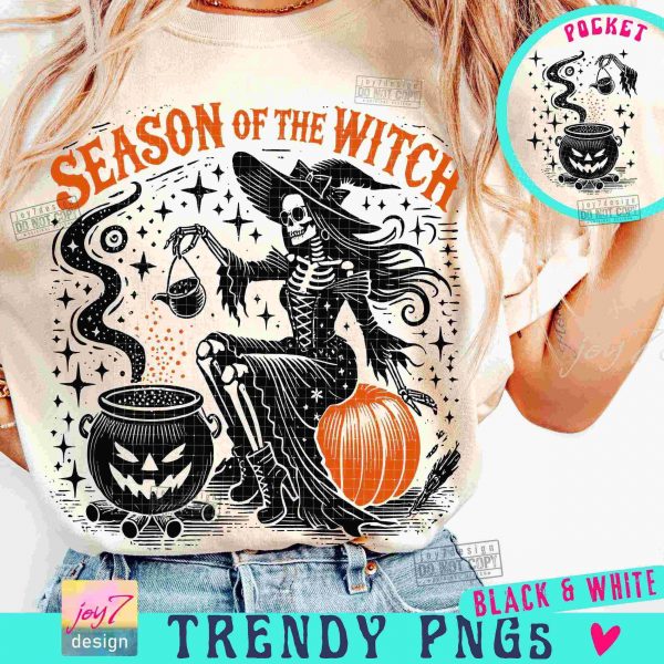 Witchy Halloween Vibes SVG Vintage Shirt Design